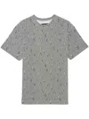 Purple Brand Men's Abstract Cotton Crewneck T-shirt In Black