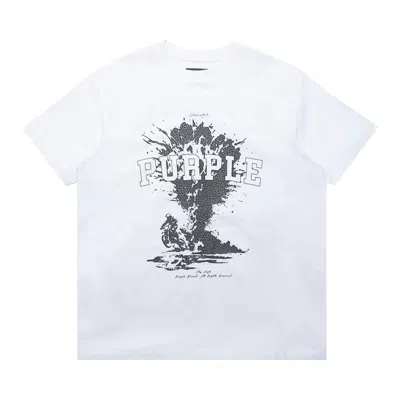 Pre-owned Purple Brand Textured Jersey T-shirt 'white' | Men's Size Xxl