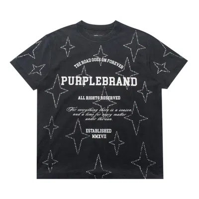 Pre-owned Purple Brand Textured Jersey T-shirt 'black' | Men's Size M
