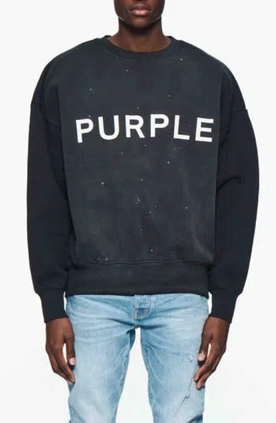 PURPLE BRAND PURPLE BRAND TIE DYE COTTON GRAPHIC SWEATSHIRT