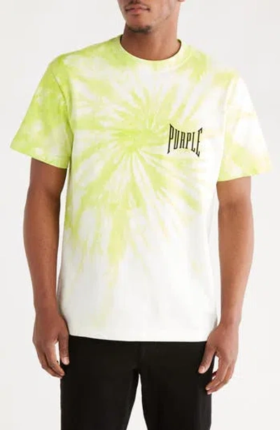 Purple Brand Tie Dye Heavyweight Jersey T-shirt In Green