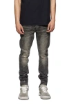 Purple Brand Tiled Overlay Shimmery Skinny Jeans In Black