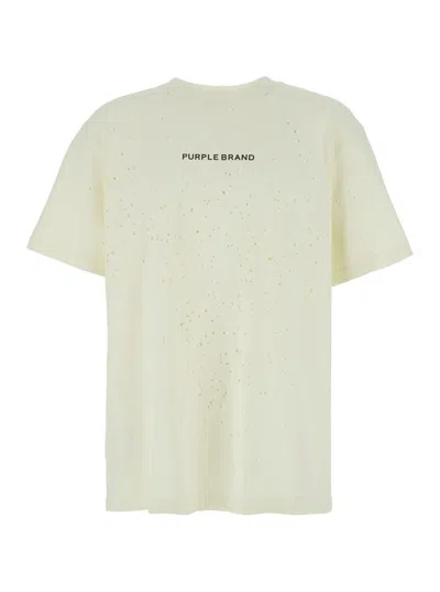 Purple Brand Hwt Jersey Ss Tee In White