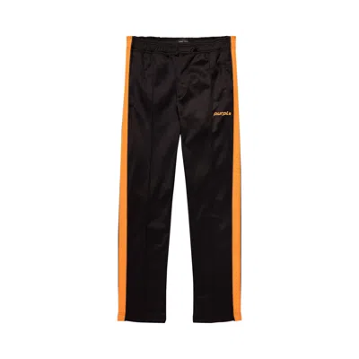 Pre-owned Purple Brand Track Pants 'black Beauty/orange'