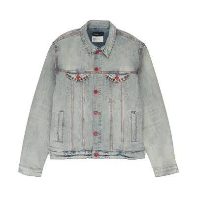 Pre-owned Purple Brand Trucker Denim Jackets 'indigo' | Blue | Men's Size M