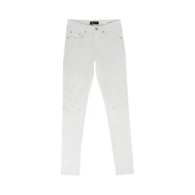 Pre-owned Purple Brand Tuffetage Monogram Skinny Jeans 'white' | Men's Size 34