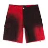 Purple Brand Bleach-effect Cargo Shorts In Black