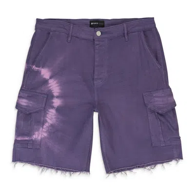 Purple Brand Tie-dye Cargo Shorts In Grape