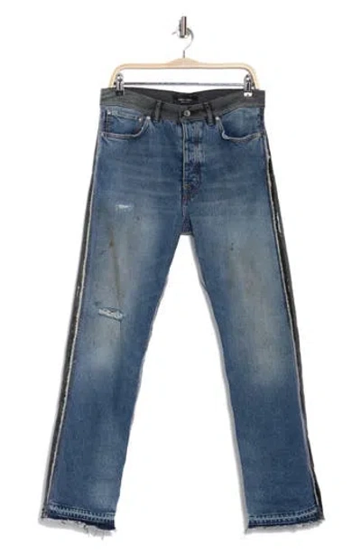 Purple Brand Two-tone Skinny Jeans In Washed Indigo