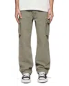 Purple Brand Wide Leg Cotton Canvas Cargo Pants In Green