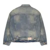 Purple Brand P027 Distressed-finish Denim Jacket In Blue
