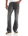 PURPLE BRAND VINTAGE FLARE SLIM FIT JEANS IN BLACK