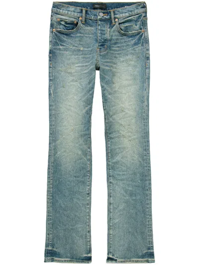 Purple Brand Light Blue Jeans With Belt Loops And Logo Patch On The Rear In Denim Mam