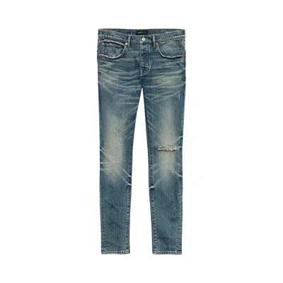 Pre-owned Purple Brand Vintage Knee Blowout Pants 'mid Indigo' | Blue | Men's Size 33