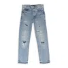 Purple Brand Vintage Laser Repair Indigo Skinny Jeans In Blue
