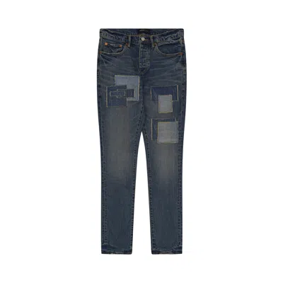 Pre-owned Purple Brand Vintage Square Patch Repair Jeans 'dark Indigo' | Blue | Men's Size 33