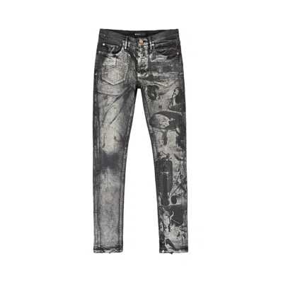 Pre-owned Purple Brand Washed Iridescent Pearl Skinny Jeans 'black' | Men's Size 32