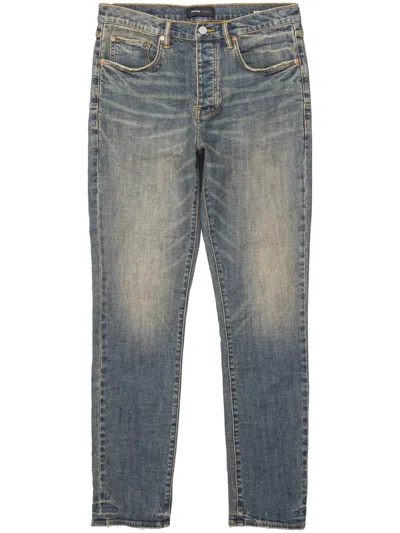 Purple Brand Washed Straight-leg Jeans In Blue