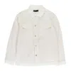 Purple Brand White Jacquard Chore White Denim Jackets In White