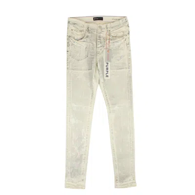 Purple Brand White White X Ray Iridescent Wave Foil Jeans
