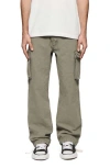 Purple Brand Wide Leg Cotton Canvas Cargo Pants In Green