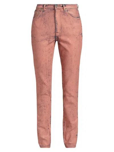 Purple Brand Women's Paint Job Mid-rise Skinny Jeans In Pink