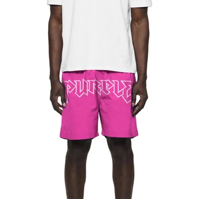 Purple Brand Wordmark All Around Performance Shorts In Pink
