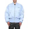 Purple Brand Wordmark Bomber Jacket In Blue In Blue