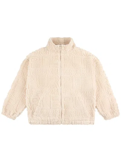 Purple Brand Wordmark Repeat Jacket In Neutrals