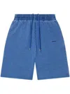 Purple Brand Wordmark Shorts In Blue