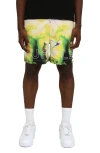 Purple Brand Wordmark Water Repellent All Around Performance Shorts In Green