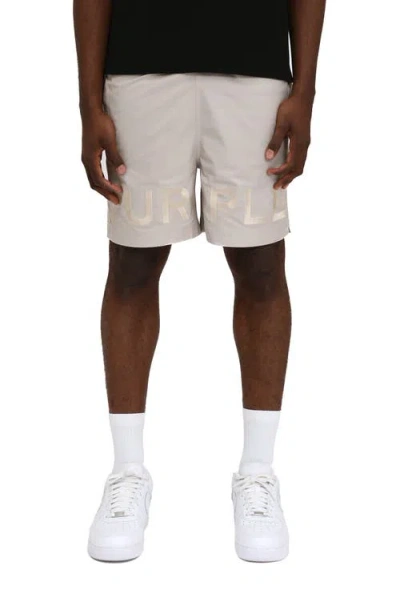 Purple Brand Wordmark Water Repellent All Around Performance Shorts In Gold