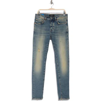 Purple Brand Worn Fade Skinny Jeans In Worn Mid Indigo Fade123