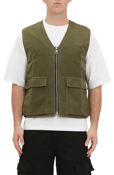 Purple Brand Woven Full Zip Vest