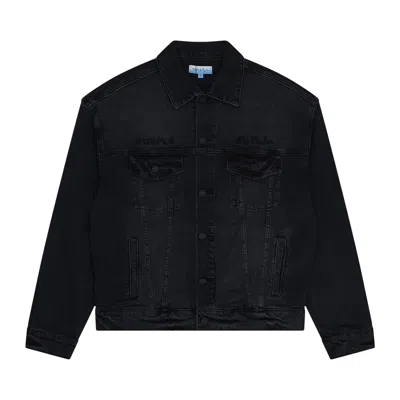 Pre-owned Purple Brand X Blue Sky Denim Jacket 'black' | Men's Size M