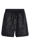 Purple Brand X Nba Houston Rockets Mesh Shorts In Black