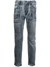 Purple Brand Tief Sitzende X-ray Skinny-jeans In Blau