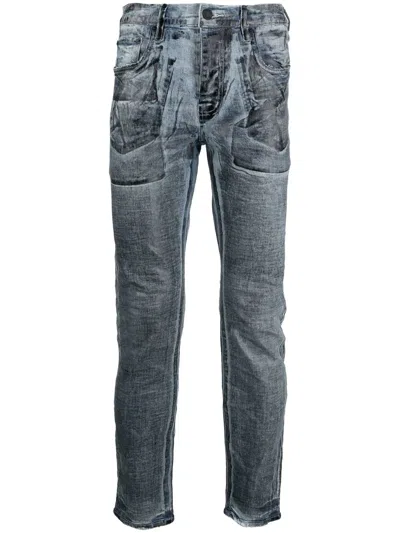 Purple Brand Tief Sitzende X-ray Skinny-jeans In Blau