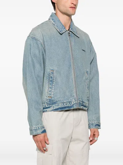 Purple Brand Zip-up Denim Jacket