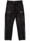 Purple Brand Zipped Cargo Trousers In Black