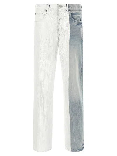 Purple 'crackle Silver' Jeans In Blue