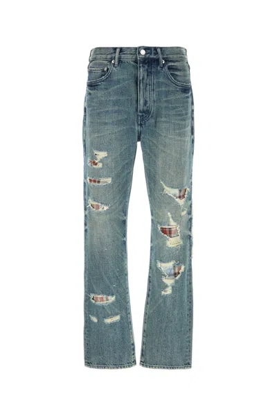 Purple Denim Denim Bottom In Blue