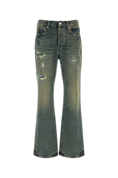 Purple Denim Denim Jeans In Green