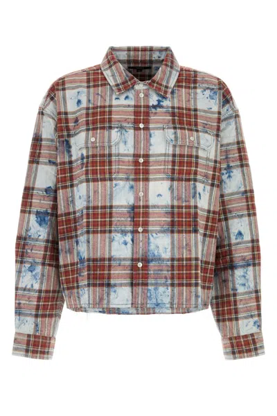 Purple Denim Denim Top In Multi