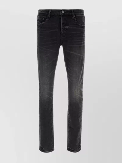 Purple Denim Stretch Denim Jeans Belt Loops In Gray