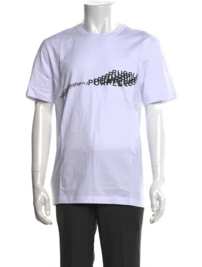 Pre-owned Purple Graphic Print Crew Neck T-shirt W/ Tags In Black