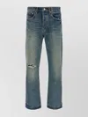 Purple Brand 'hadley Vintage' Blue Jeans With Ripped Detail On The Front And Logo Patch On The Rear