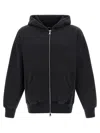Purple Heavy Cotton Hoodie In Black