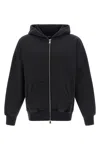 Purple Heavy Cotton Hoodie In Black