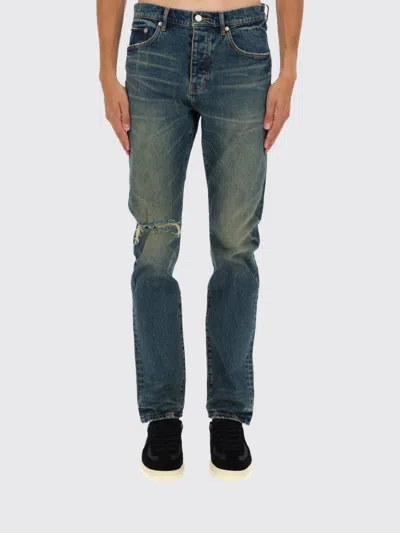 Purple Jeans  Men Color Denim In Blue